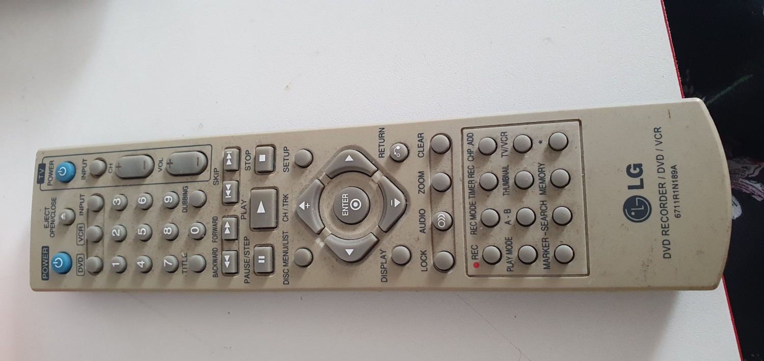 Controle remoto original usado tv LG e gravador de DVDrm-yd048